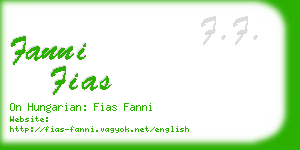 fanni fias business card